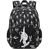 abshoo Cute Astronaut Kids School Backpack For Boys Elementary Kindergarten School Bag (Astronaut Black)