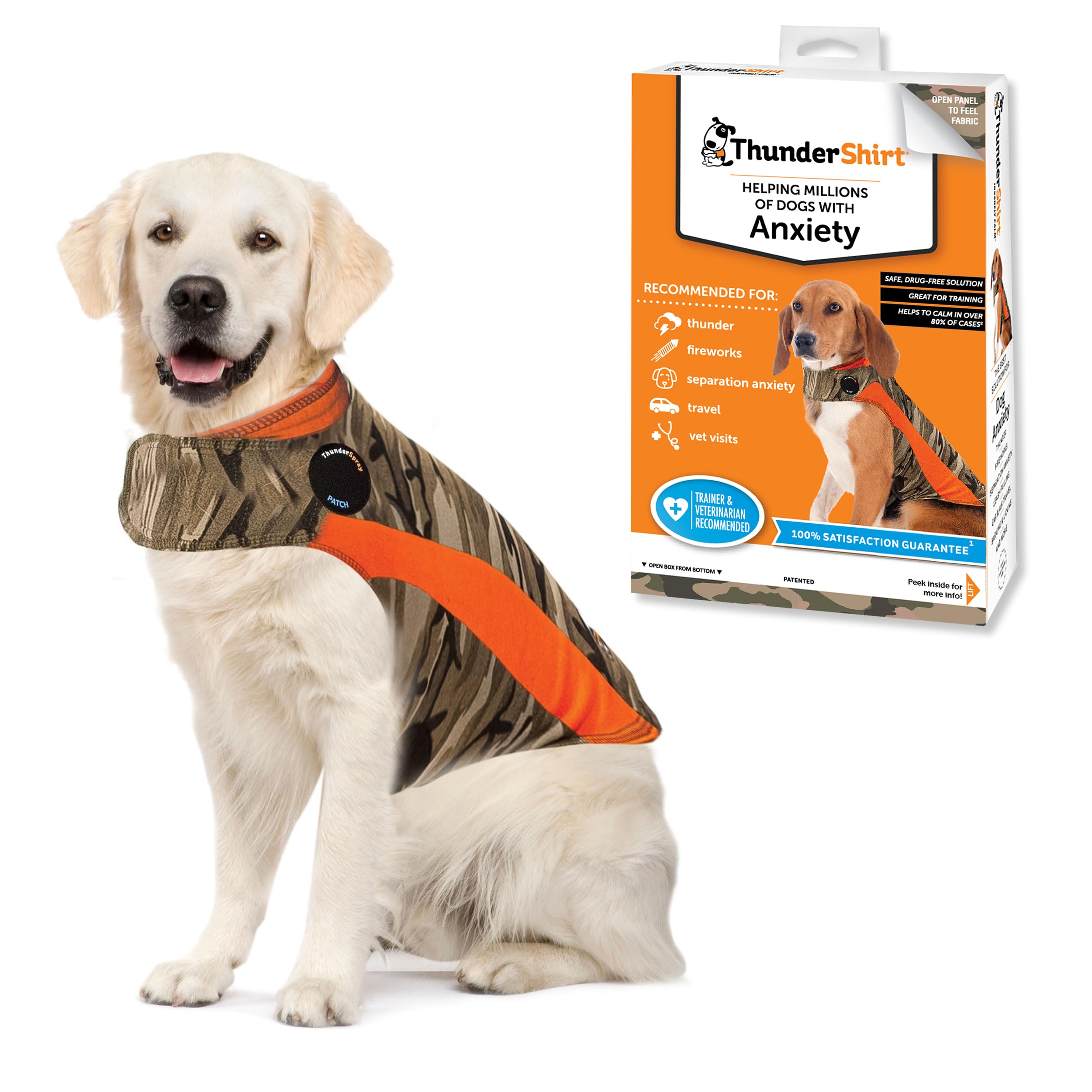 ThunderShirt for Dogs, X Large, Camo Polo - Dog Anxiety Vest