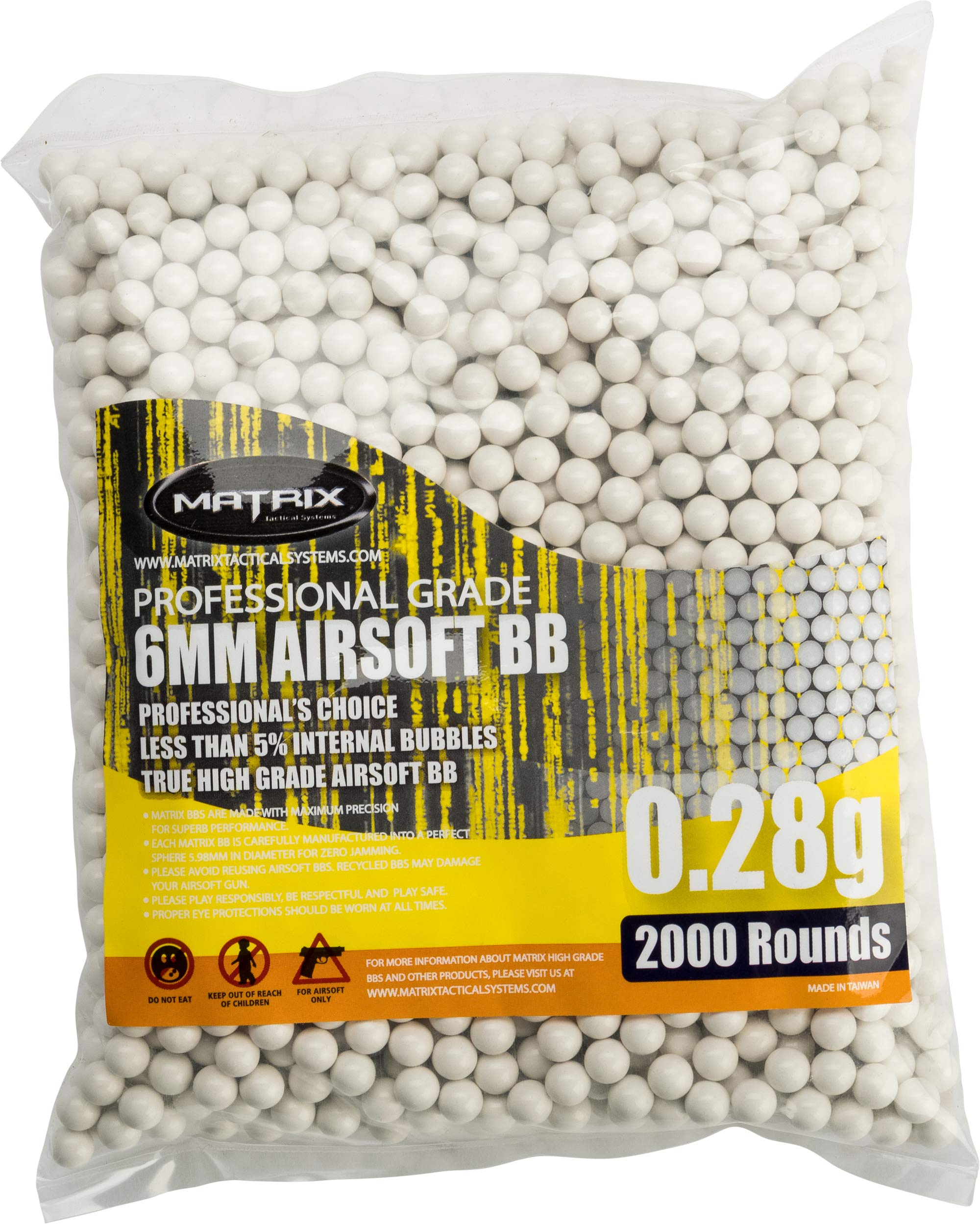 Evike Matrix Match Grade 6mm Airsoft BBS 0.28g / 2000 Rounds/White
