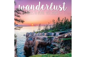 Graphique 2024 Wanderlust Wall Calendar | 12” x 12” | Thick Paper | Home & Office Organizer | Large Monthly Grid | 3 Languages & Marked Holidays | 4 Month Preview Page for 2025