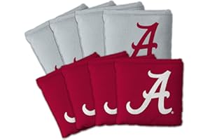 YouTheFan Officially-Licensed NCAA Set of 8 Cornhole Bags - All Weather Dual Sided Slide & Stop - Regulation Size with Carry case