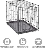New World 76 cm Single Door Folding Dog Crate Enhanced Security Medium Dogs view 3