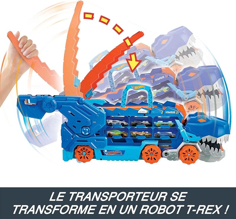 City Transporteur T-Rex et 2 Voitures Métal