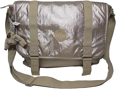 metallic messenger bag