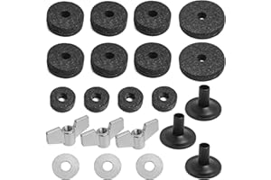 21 Pieces Drum Kit Accessories - Cymbal Sleeves, Washers, Wing Nuts and Felt Pads - Replacement Set
