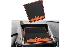 SENSHINE Dash Dashboard Cover Mat for Subaru Forester Accessories 2019-2023 2024 Subaru Crosstrek Impreza 2018-2023 Interior Dash Pad Anti Dust Insert Premium Custom (Orange Trim)(with Pattern)