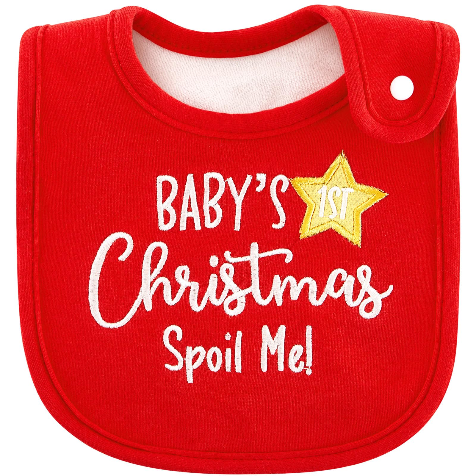 SATINIOR Christmas Baby Bibs Baby Feeding Bib First Christmas Gifts for Boy Girl Babies Newborn Toddlers(Classic)