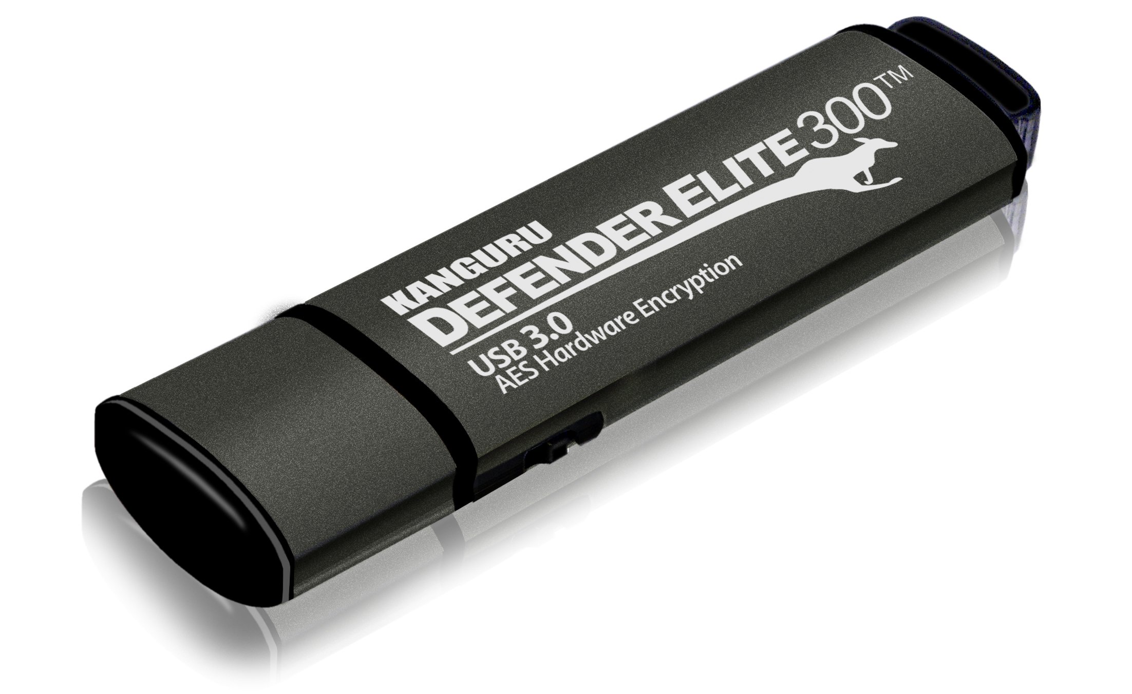 Kanguru Defender Elite300 – 16 GB Hardware Encrypted Flash Drive - FIPS 140-2 Certified - SuperSpeed USB 3.0 – Water Resistant