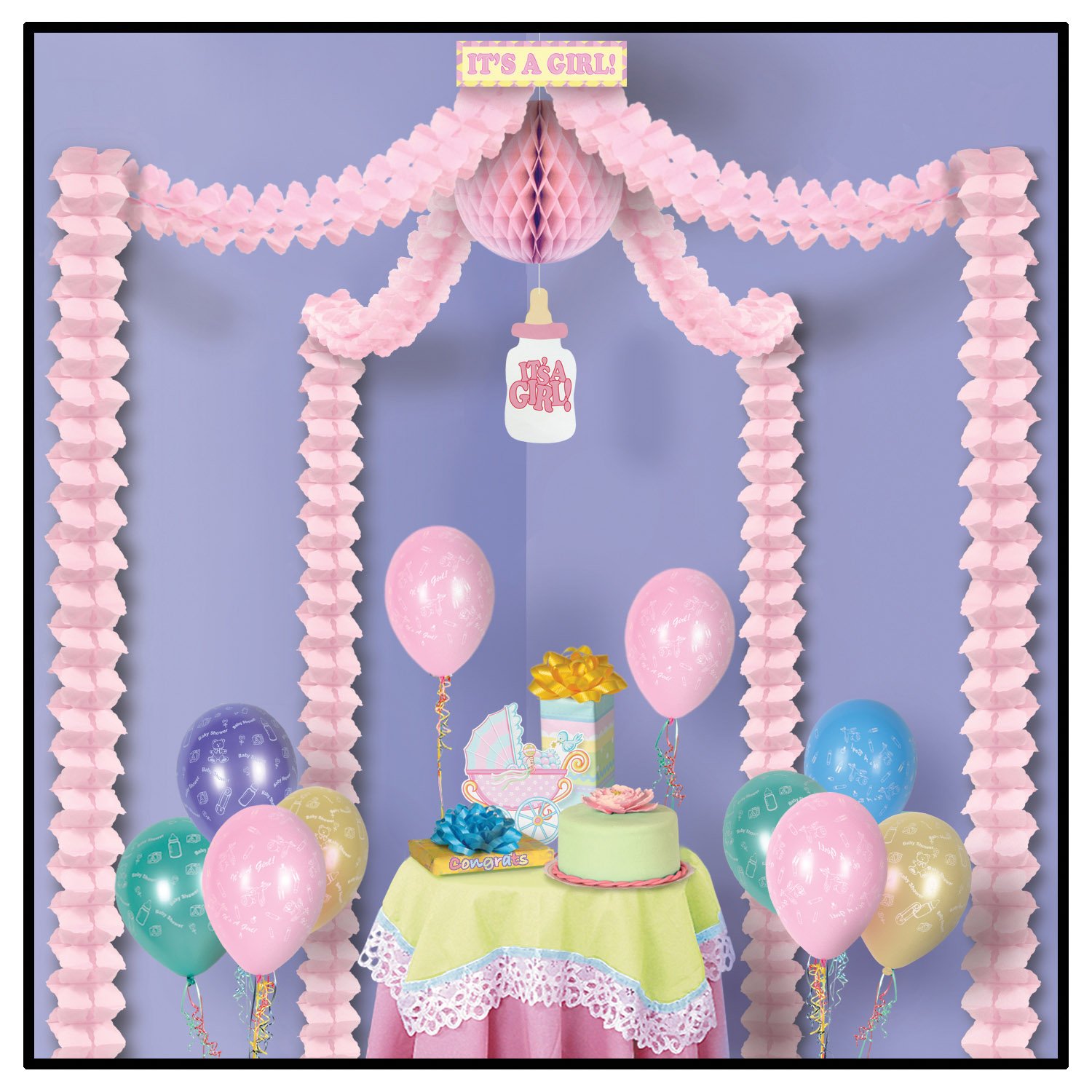 Accesorio para fiesta con dosel It's A Girl Party (1 unidad) (1/paquete)