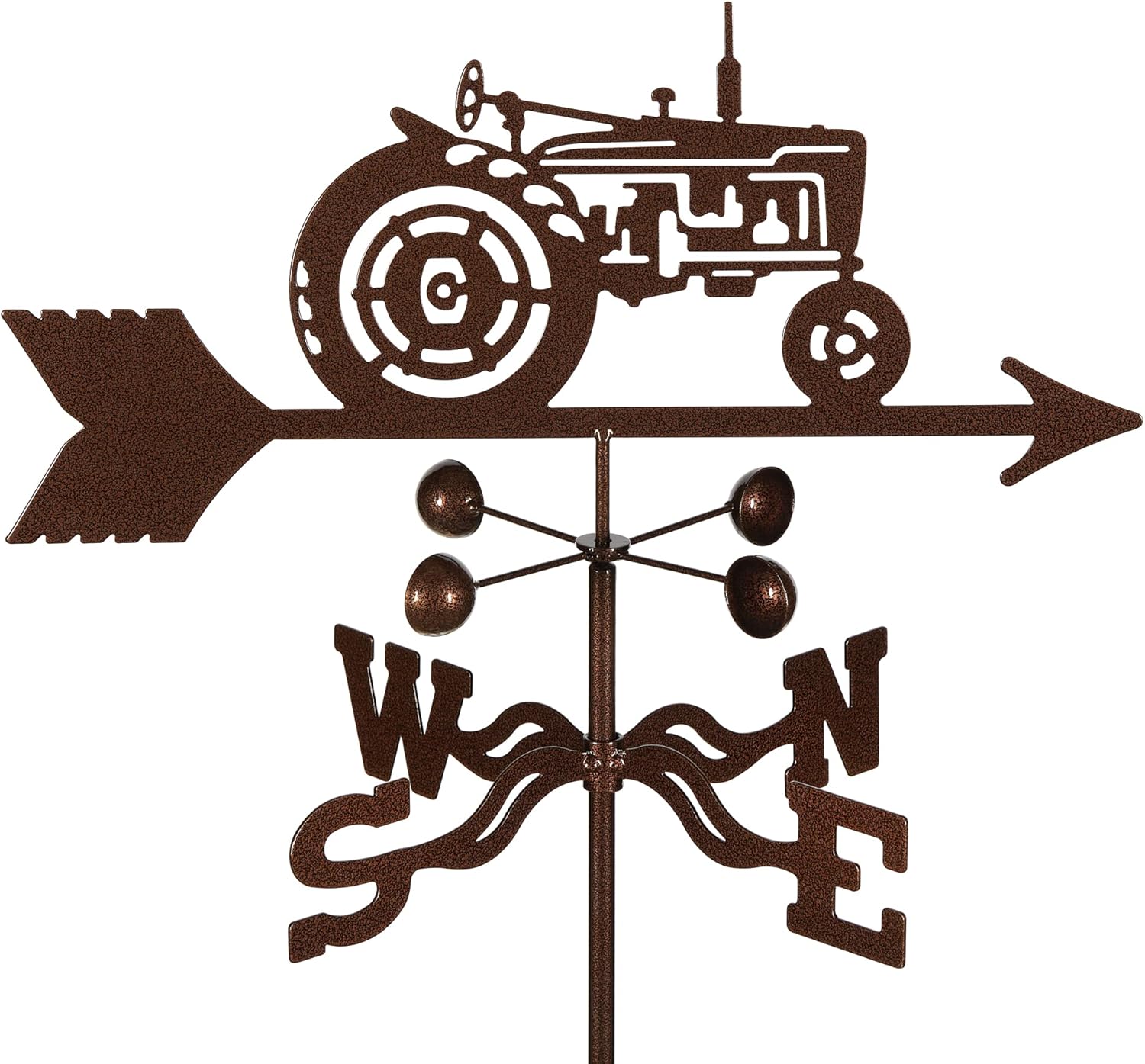 Weathervanes - EZ Vane Steel Farmall Tractor Weathervane 80” Height, Includes Metal Garden Mount, Wind Cups & Brackets | Hand-Crafted and Family-Owned, Made in The USA with Triple Powder Coating, Limited