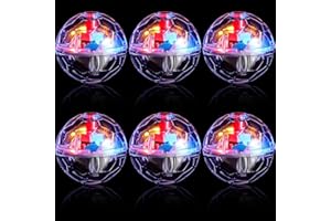Sratte 6 Pieces Ghost Hunting Cat Ball Activated Cat Toy Motion LED Light Pet Balls Motion Dog Interactive Toys Pet Glowing Mini Running Exercise Supplies for Animals Activity(Clear)