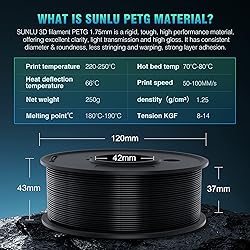 SUNLU 3D Printer Filament, Toughness PETG Filaments