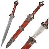 17in Gladius Roman Sword Medieval Celtic Engraved Decorative | for Display Collectible Ornamen Wall Decor,Not Sharp