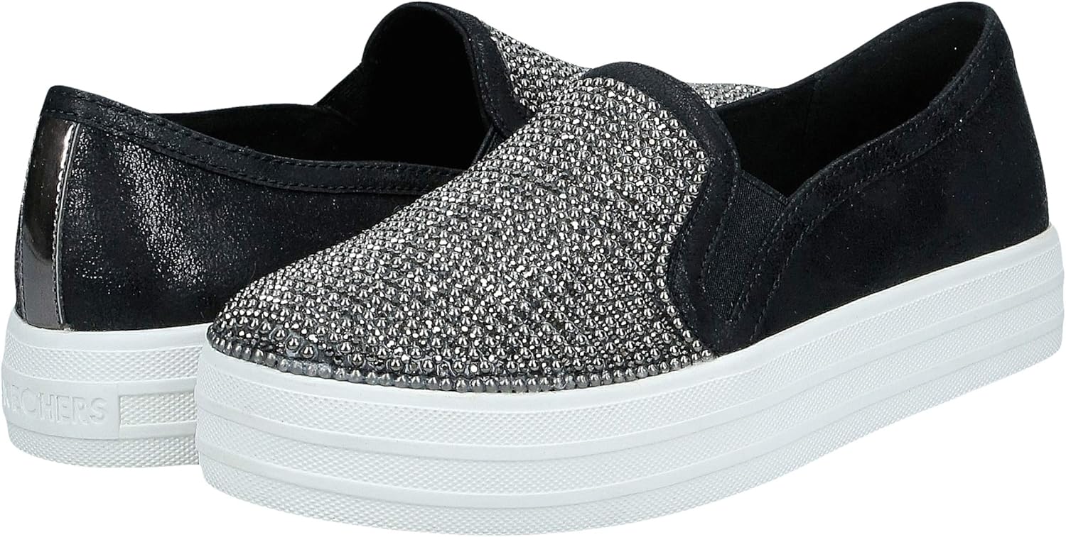 skechers women's shiny dancer slip on sneaker