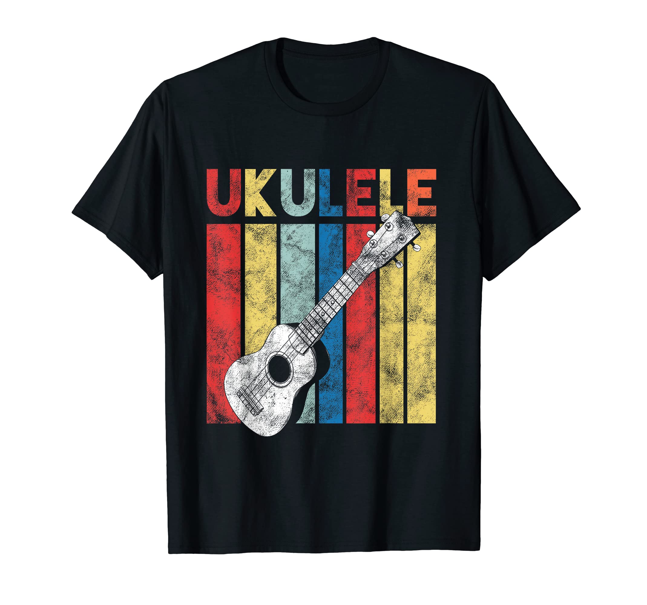 Retro Ukulele Hawaiian Hawaii Musician Guitar Uke Acoustic T-Shirt