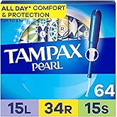 Tampax Pearl Tampons Multipack, with LeakGuard Braid, Light/Regular/Super Absorbency, Up to 100% Leak and Odor Free Protectio