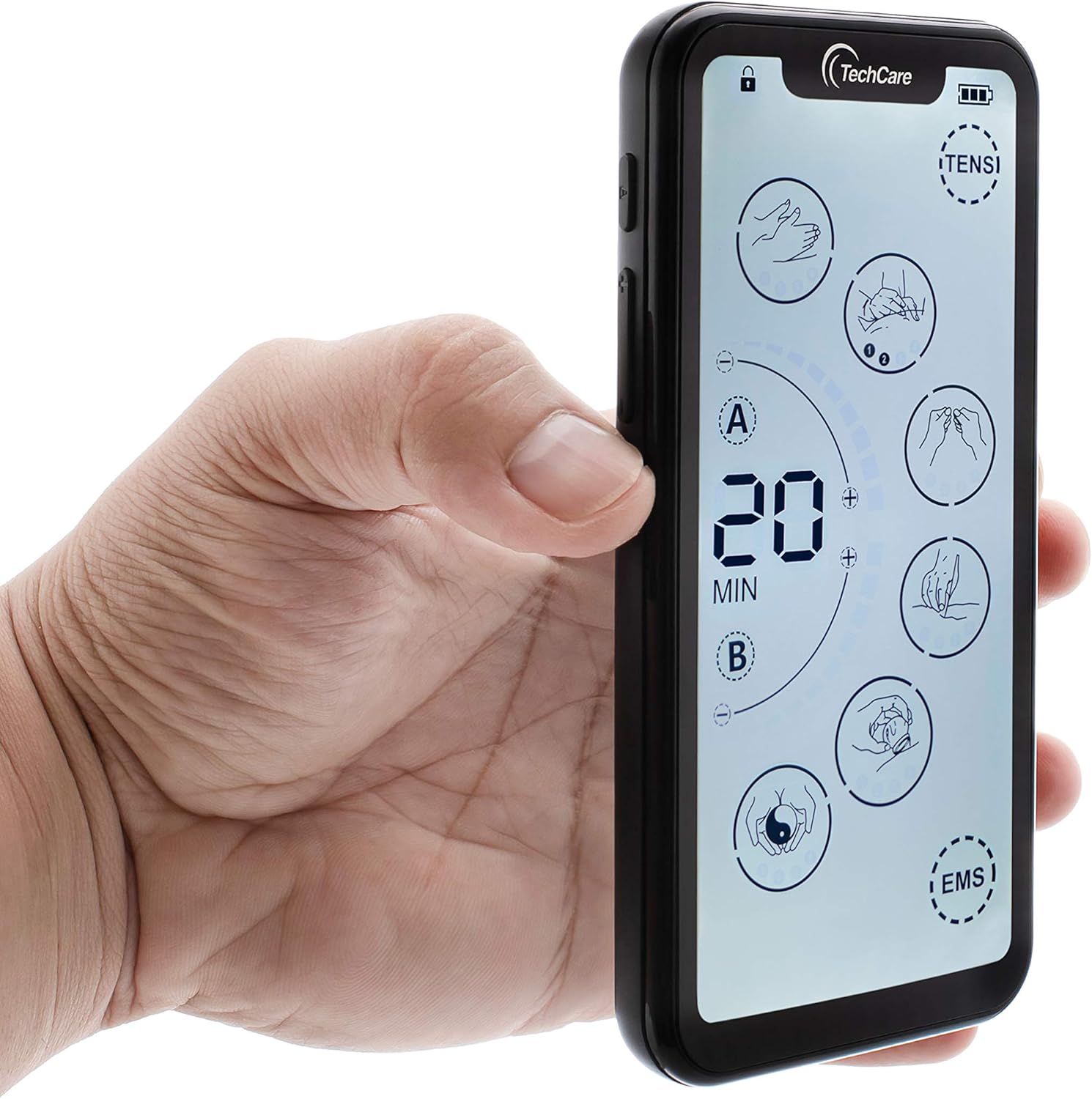 Tens Unit Muscle Stimulator 24 Massage Mode Tens EMS Machine Device Touchscreen Massager Intensity Deep Tissue Shoulder Pain Relief Sciatica Tendonitis Plantar Fasciitis: Sports & Outdoors