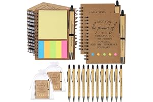 12 Sets Thank You Gifts, Employee Appreciation Gifts, Inspirational Notebooks With Sticky,Inspirational Pens And Gift Bags,Mi