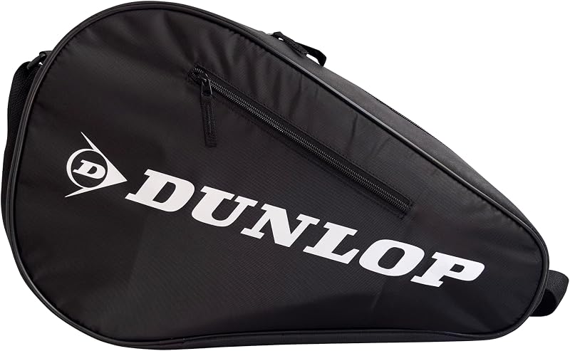 Dunlop Padel Small Paletero – Borsa da Padel per 2 Racchette, Fodera Termica contro il Calore, Tasca Esterna per Accessori, Tracolla Regolabile, Robusta e Compatta, Nera