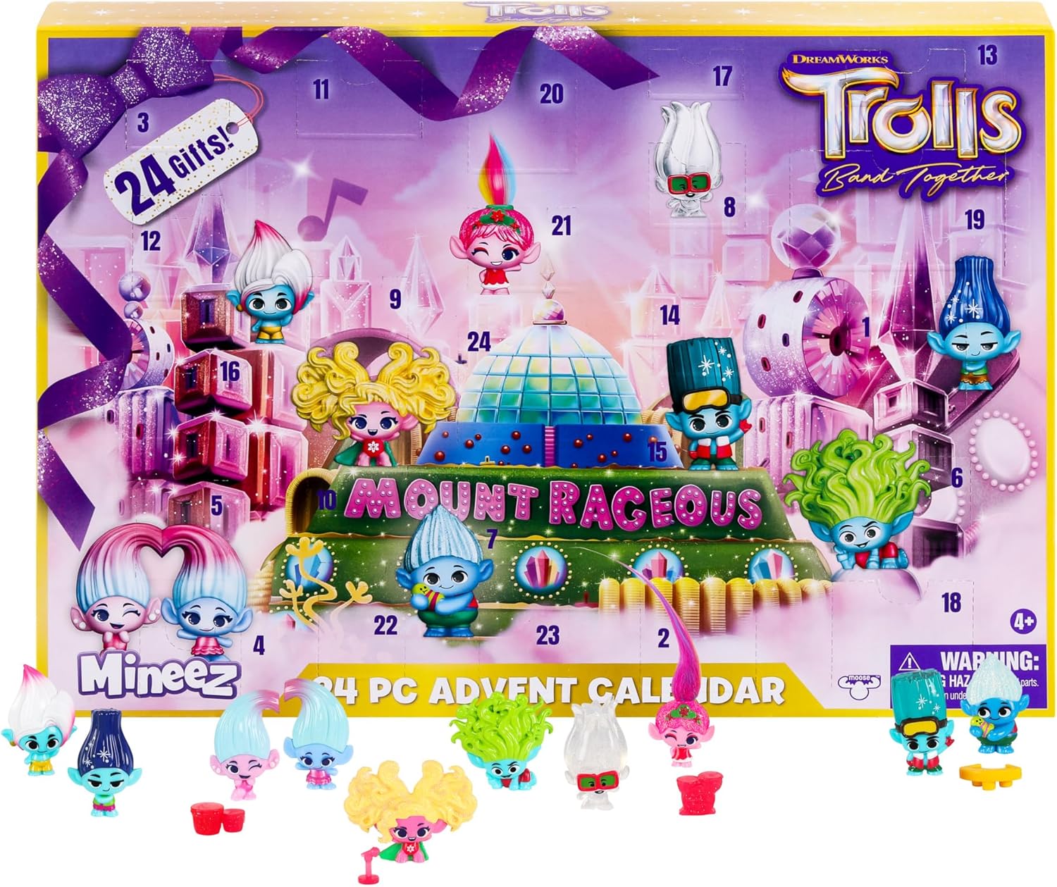 Advent Calendars - DreamWorks Trolls Band Together Mineez 24 pc Holiday Advent Calendar