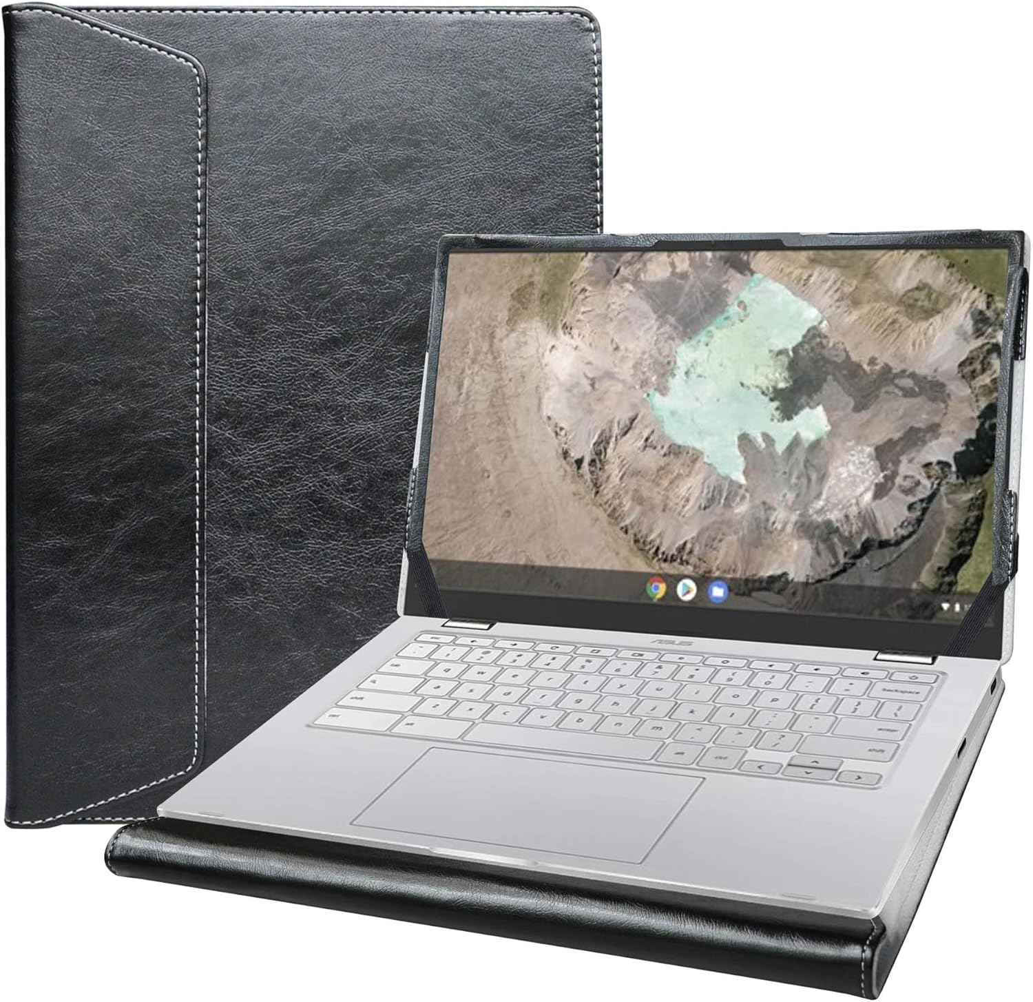 Alapmk Protective Case Cover For 14" ASUS Chromebook C425/Chromebook Flip C433TA & Lenovo Yoga Slim 7 14IIL05/Ideapad Slim 7 14IIL05 & Dell Latitude 7410 7420/Latitude 7410 7420 2-in-1 Laptop,Black