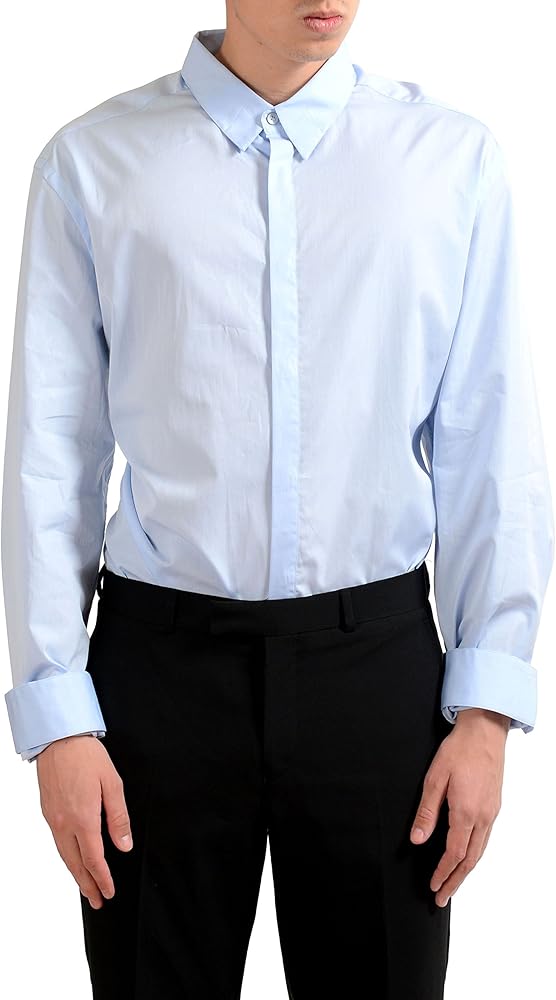 versace blue dress shirt