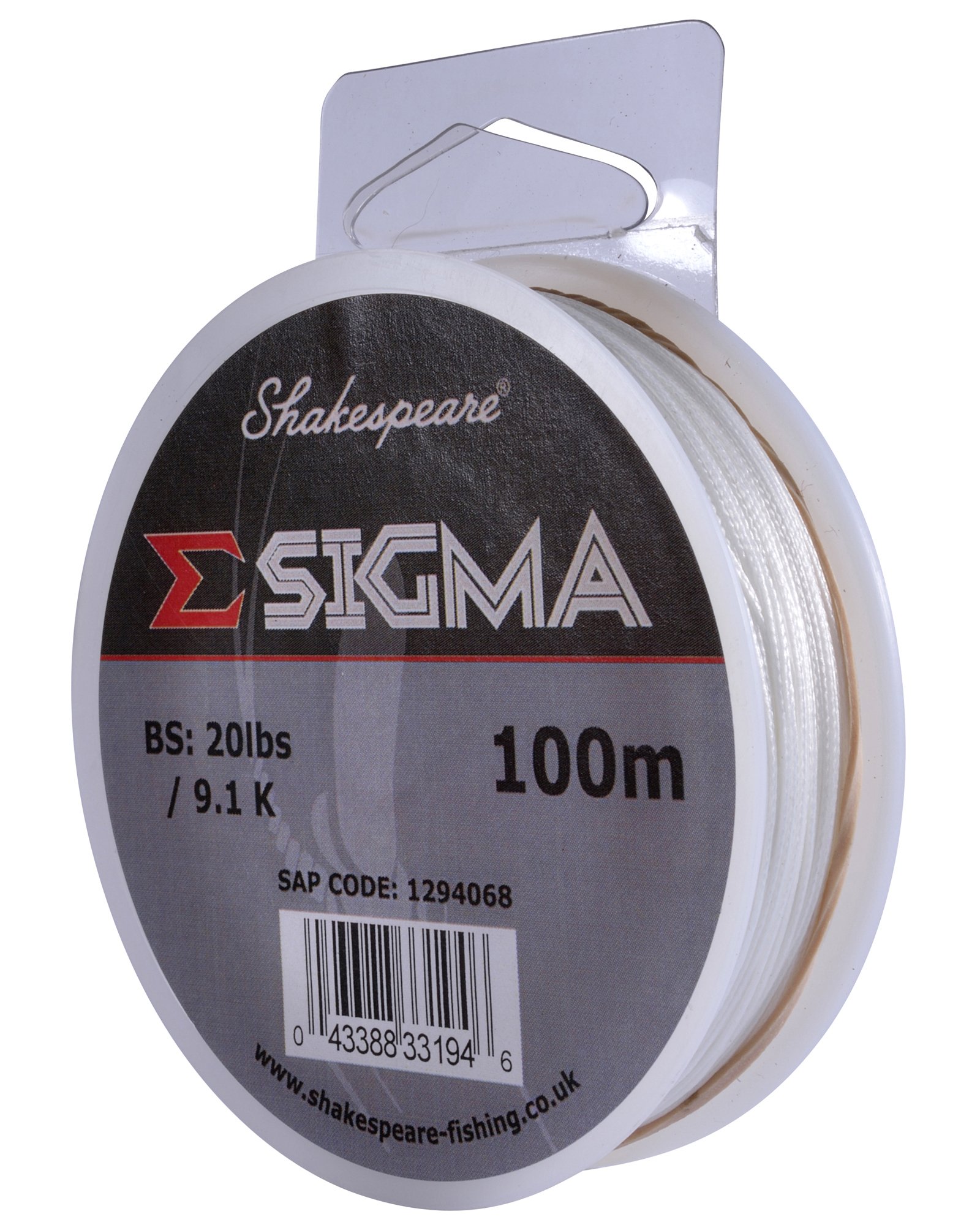 Shakespeare Sigma Line - White, 100 m/20 lb