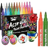Mr. Pen- Acrylic Paint Markers, 24 Pack, Colorful, Paint Pens for Rock | Fabric, Wood, Glass, Craft, Decoration, Stocking Stuffers, Scrapbook Supplies, Art Supplies