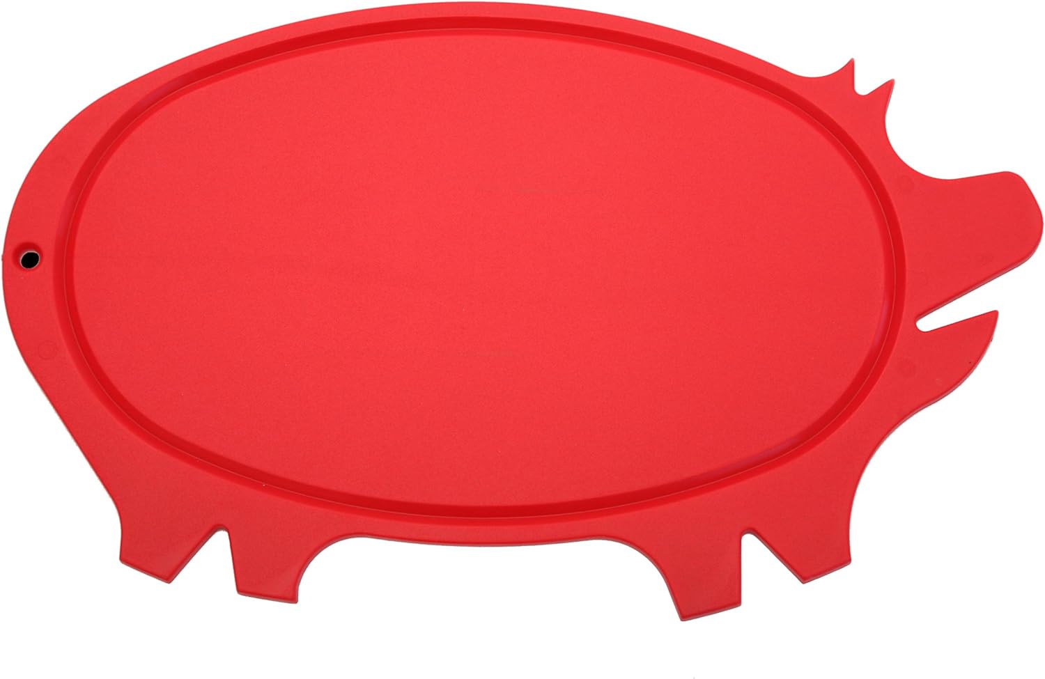 Linden Sweden Pig Shaped Cutting Board &ndash; Safe for Meat and Produce, Won&rsquo;t Dull Knives &ndash; Slim, Lightweight Design Easy for Storage &ndash;, Dishwasher-Safe, BPA-Free, Red