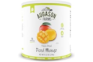 Augason Farms Freeze Dried Diced Mango 9.52 oz No. 10 Can