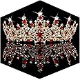 TOBATOBA Red Tiaras and Crowns for Women, Queen of Heart Crown, Crystal Wedding Tiara for Women Royal Queen Crown, Princess Tiara for Bride Headpieces for Birthday Pageant Halloween Costume Cosplay
