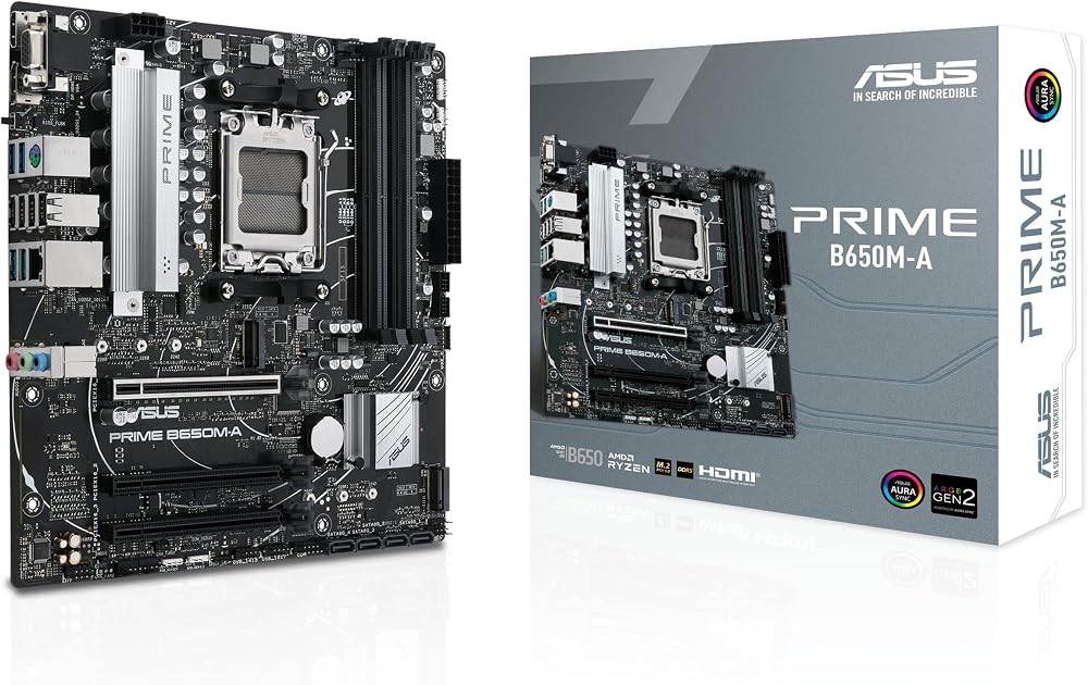 ASUS Prime B650M-A WiFi AMD AM5 Micro ATX DDR5 PCIe 5.0 M.2 Motherboard