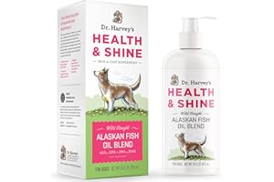 Dr. Harvey's Health & Shine Alaskan Fish Oil Blend for Dogs - Supports Healthy Heart, Brain, and Eyes (16 fl. oz.)