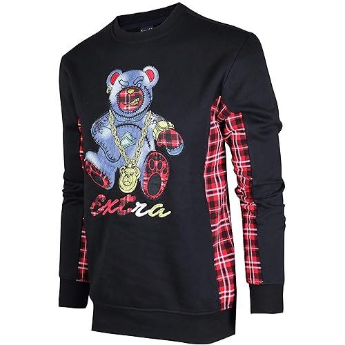 Screenshotbrand Mens Urban Hip Hop Premium Fleece - Pullover Activewear Street Fashion Crew Neack Sweatshirt