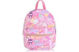 Fast Forward Sanrio Hello Kitty Backpack for Women, Men, Unisex | Cute PU Leather 10" Mini Backpack Purse Shoulder Purse | Hello Kitty Bag and Accessories