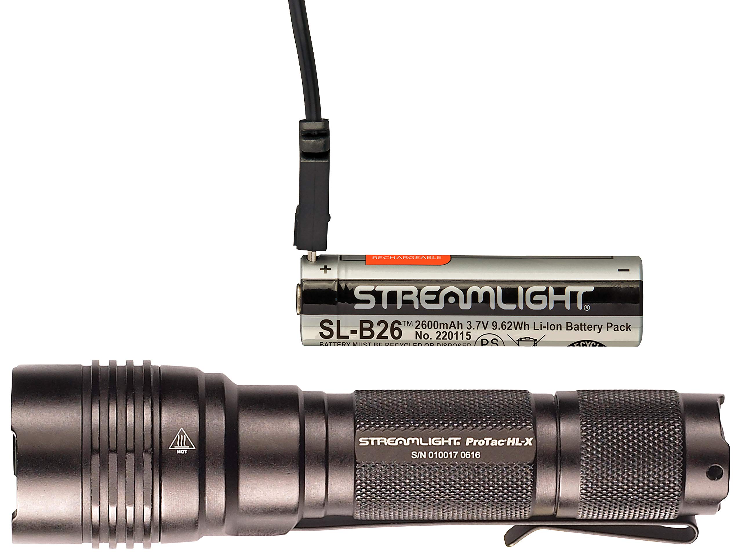 Photo 1 of Streamlight 88084 ProTac HL-X 1000 Lumens Tactical Light Includes Rechargeable Battery, USB Cord, and Holster, Clamshell Packaging, Black