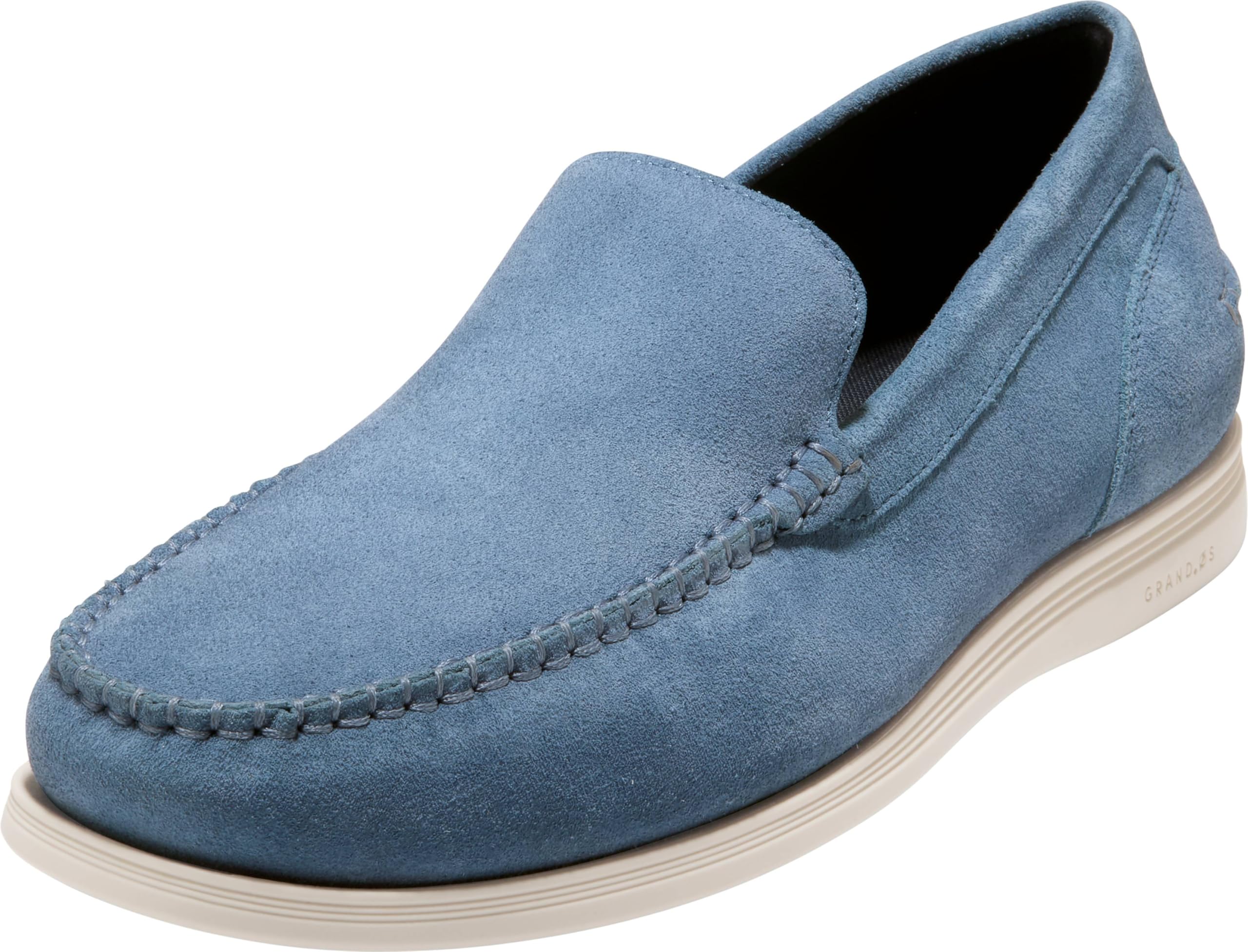 Photo 1 of Cole Haan Men's Harwich Venetian Loafers, China Blue Suede/Angora, 9.5-M US