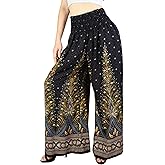 Boho Pants Palazzo Pants for Women with Pockets| Wide Leg high Waisted Flowy Pants for Women | Summer, Cruise, Vacation