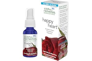 Siddha Remedies Happy Heart Spray | Helps Cold & Detached Get More in Touch with Their Heart & Bring Emotions to Surface | 100% Natural Homeopathic Remedy | Cell Salts & Flower Essences for Worry