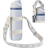 EasyAcc Water Bottle Holder Strap Sling, for Owala FreeSip 24 32 40 oz, Hydro Flask, Cirkul, Yeti, Stanley Flip, Universal Water Bottles, with Carabiner, for Walking Curise Travel (Bottle Excluded)