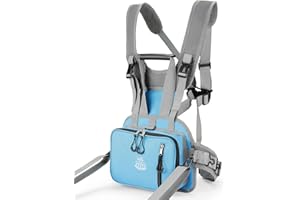 DEERFAMY Ski and Snowboard Harness Trainer for Kids, Training Leash Teach Your Child the Fundamentals of Skiing, Blue/Pink