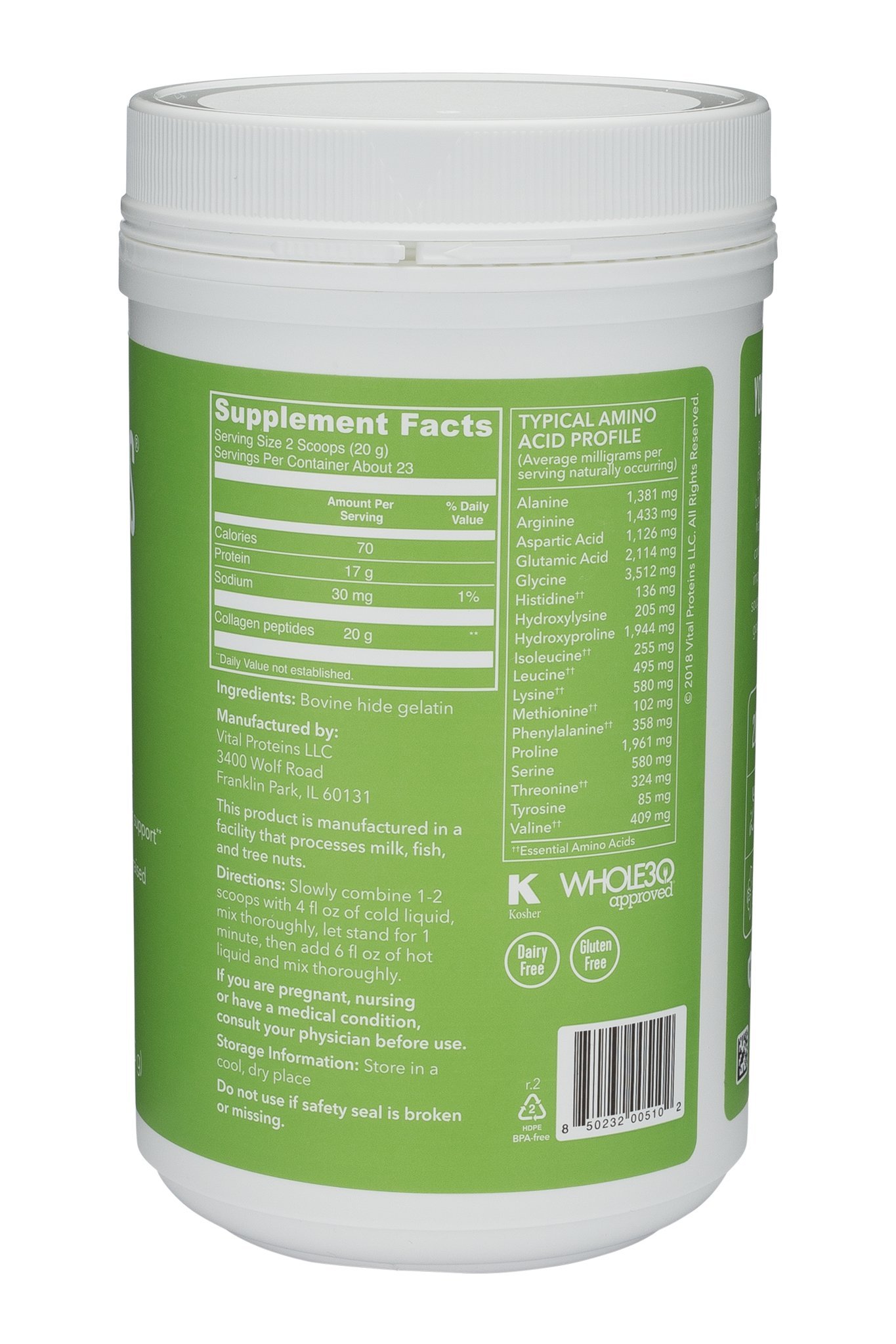 Vital Proteins Beef Gelatin PastureRaised, GrassFed, NonGMO