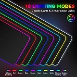 Hcman 15W Wireless Charging RGB Gaming Mouse Pad 80x30cm Extra Large Black view 3