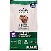 Natural Balance Limited Ingredient Large Breed Adult Dry Dog Food with Healthy Grains, Lamb & Brown Rice Recipe, 26 Pound (Pack of 1)