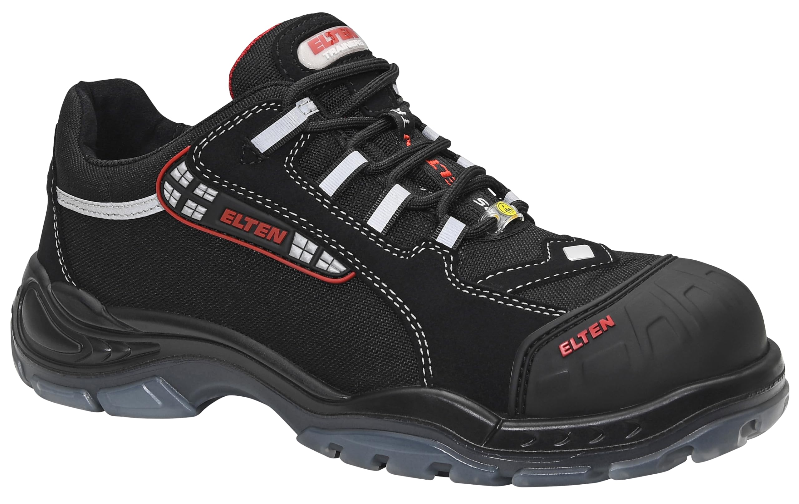 Elten 726771-45 Safety Shoes "Sanex PRO" ESD S3, Size 10.5, Black/Grey - EN safety certified