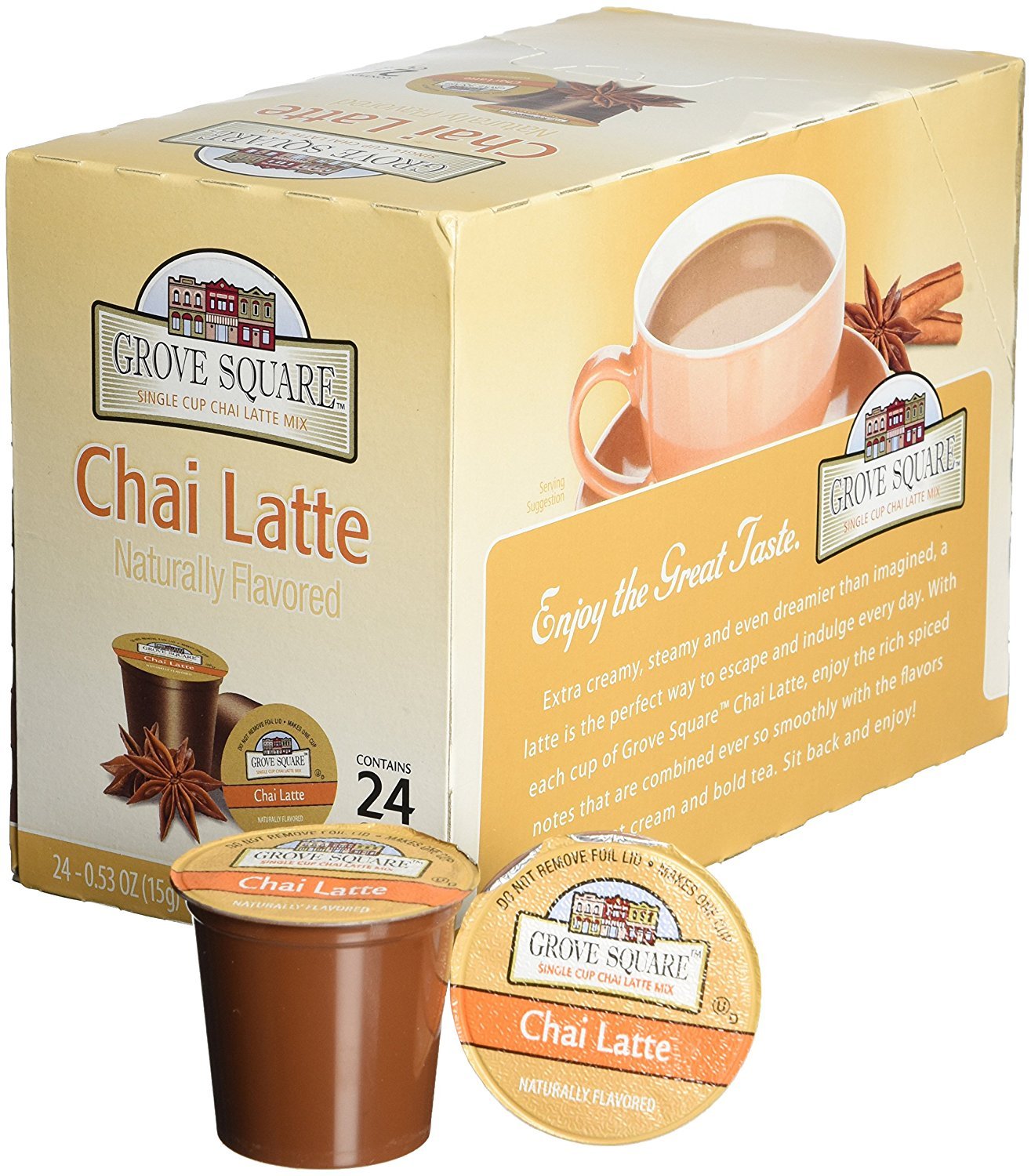 Grove Square Chai Latte, 48count Single Serve Cup for Keurig Kcup