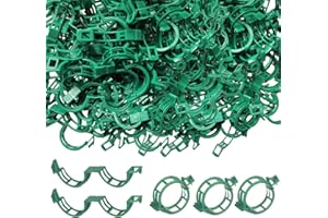 7Queen 150pcs Plant Support Clips - Tomato Clips for String Trellis, Grape Vine Clips for Garden Netting Climbing Plants, Secured Plastic Plant Clip for Fixing Stem and Vine