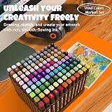 colpart 262 Colors Alcohol Markers Dual Tip with Pen Holder Carry Bag view 5
