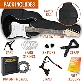 3rd Avenue 3/4 Size Electric Guitar Ultimate Kit with 10W Amp Black view 3