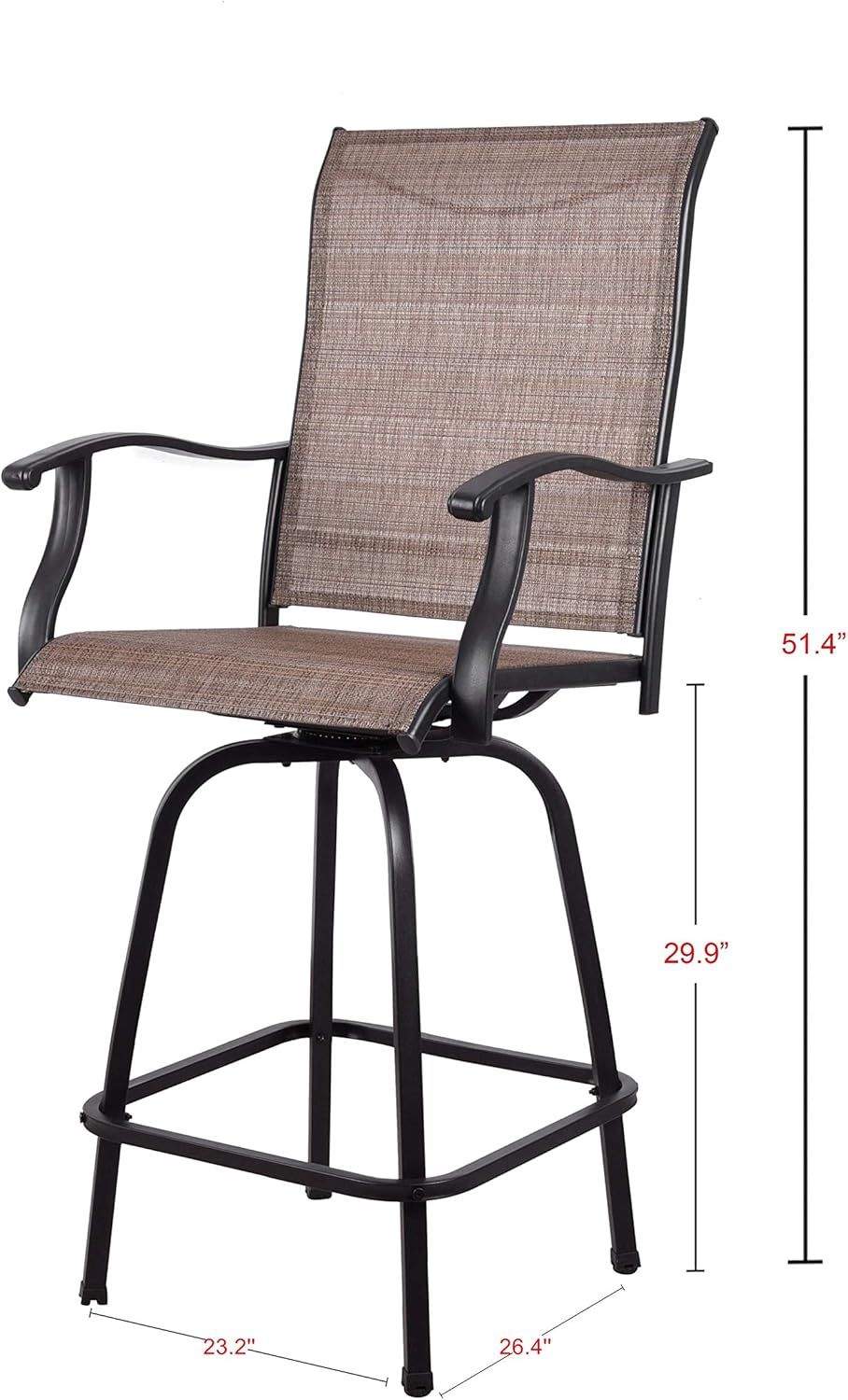 amazon 4 piece patio set on Amazon Com Emerit Outdoor Swivel Bar Stools Bar Height Patio Chairs Set Of 2 Bar Stools Kitchen Dining